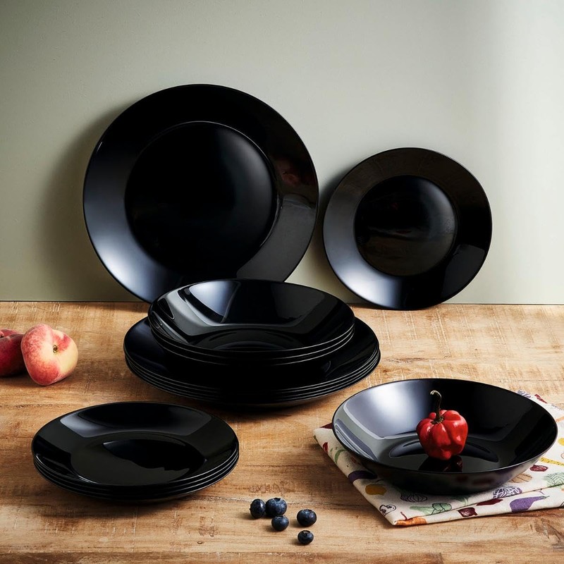 Arcopal Zelie Dessert Plate 18 cm Black Pack of 6