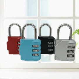 [Imported] Long Shackle Padlock for Lockers, Cabinets, Luggage, Warehouses, Factories, Escape Rooms - Lock5560 313+Silver White 10ea