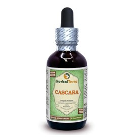 Cascara (Rhamnus Purshiana) Glycerite, Dried Bark Alcohol-FREE Liquid Extract (Brand name: HerbalTerra, Proudly made in USA) 2 fl.oz (60 ml)