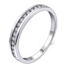 YL Women's Eternity Ring 925 Sterling Silver Cut 12 Birthstone