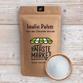 TASTE MARKET Guter Geschmack Inulin Pulver 1 kg | aus der Chicore Wurzel | GR?SSENAUSWAHL | hoher Ballaststoffgehalt | vegan