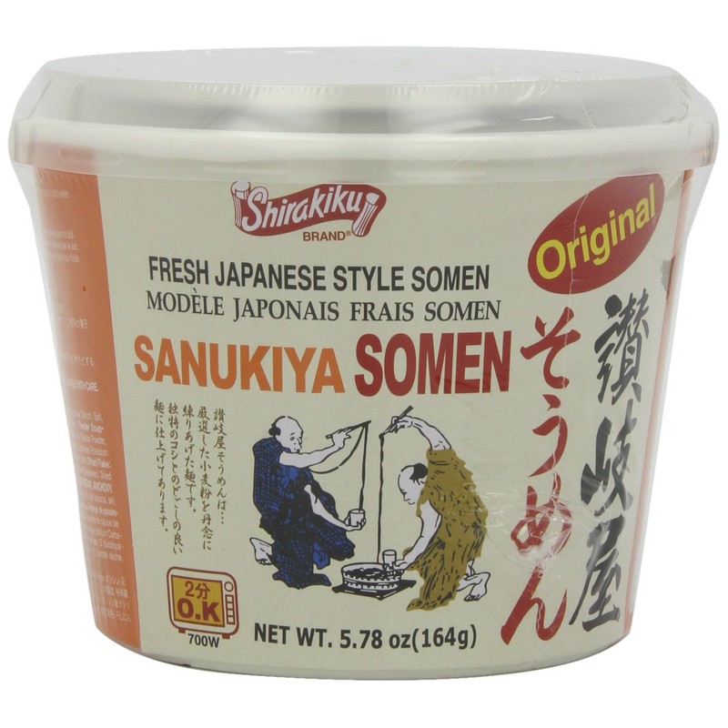 Shirakiku Somen Cup Nama Instant Original, 5.78-Ounce Units (Pack of