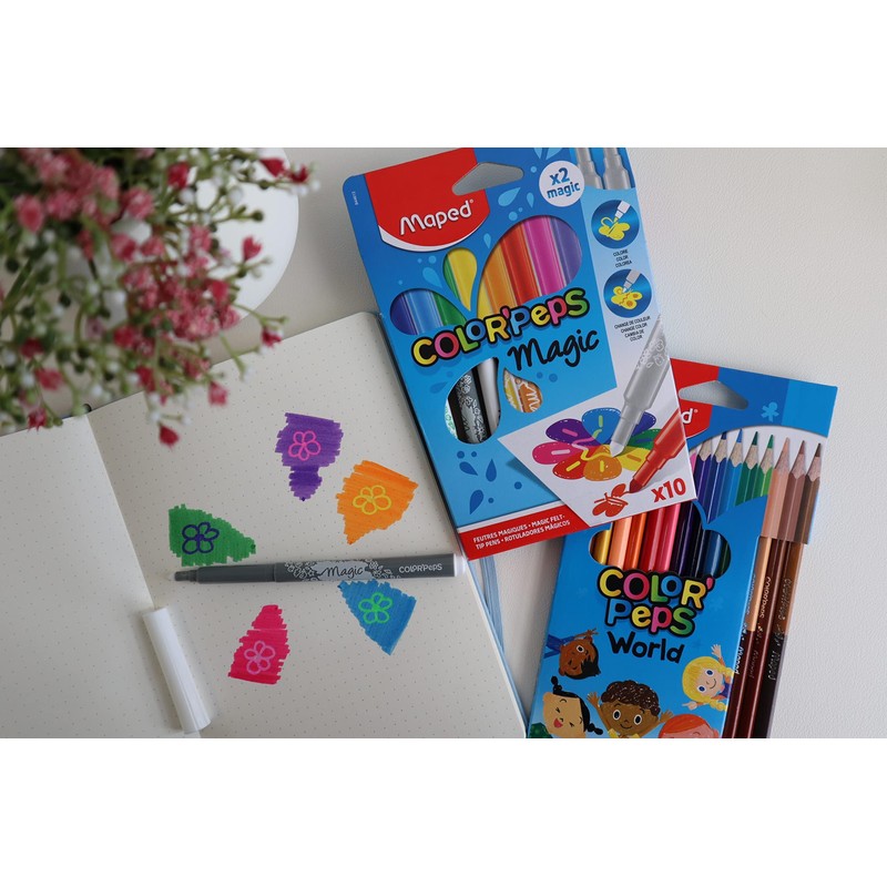 Maped Color'Peps Magic Color-Change Markers x 8 + 2 Revealer
