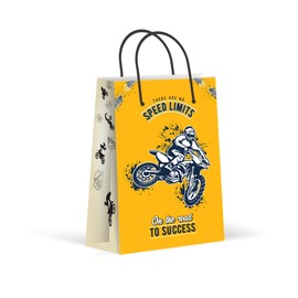 Premium Dirt Bike Party Bags, Bike Race Party Favor Bags, Treat Bags, Gift Bags, Goody Bags, Party Favors, Party Supplies, Decorations, 12 Pack