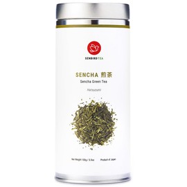 Senbird Premium Sencha - Japanese Green Tea - From Shizuoka, Japan - Loose Leaf Tea In Airtight Tea Tin (3.5oz/100g)