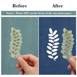 Mwoot Pack of 16 Cyanotype Paper Kit, A4 A5 A6 Sun Print Paper for Children Adults Beginners, Cyanotype Paper with Cyanotype Materials for Crafts DIY Projects and Wall Art Decoration