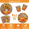 140Pcs Fall Thanksgiving Party Supplies Tableware Set for 20 Guests,