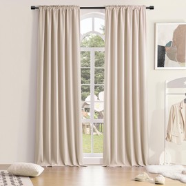 DONREN 108 Inch Length Warm Taupe Curtain Panels/Drapes for Living Room Solid Energy Efficient Room Darkening Bedroom Curtains Thermal Insulated W 60 x L108 inch