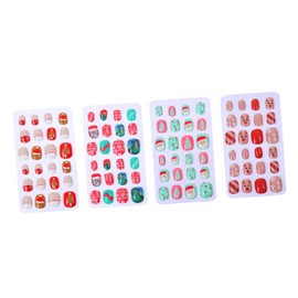OHPHCALL Easy Application 24pcs/box Children's Christmas Nail Tips Nail Decals for Girls' Manicure Style