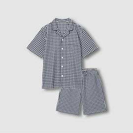 JAJU [JAJU] Men's Seersucker 5-part Pajama Set_Light Navy