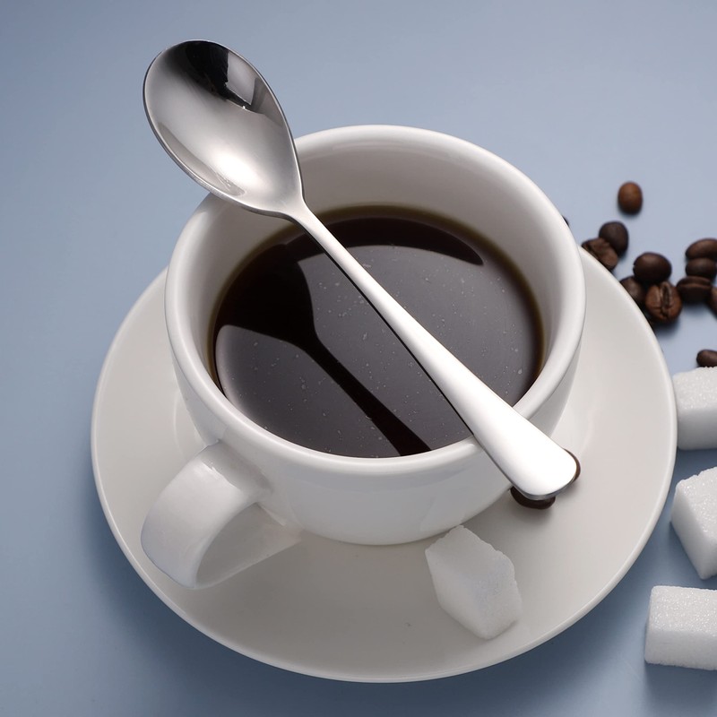 Stainless Steel Teaspoons, Coffee Spoons, Espresso Spoons, Spoons for Yoghurt,
