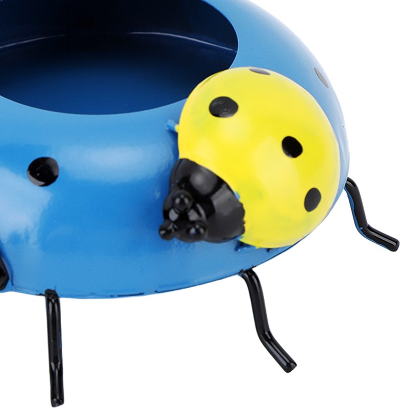 5.4cm Diameter Flower Pot Decor Ladybug Shaped Smoothing Surfaces Iron