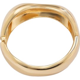 Cuff Bangle Bracelets for Women Chunky Trendy Bracelet Open Wide Bangles Hinged Arm Cuff Irregular Minimalist Bangle Jewelry (Gold, One Size)