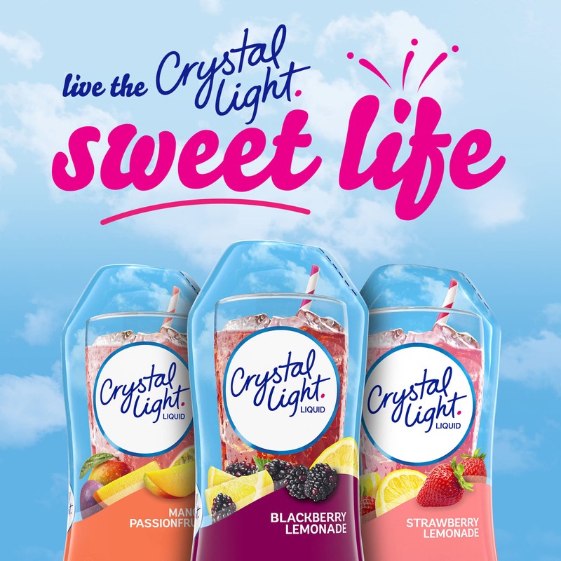 Crystal Light Liquid Blackberry Lemonade Naturally Flavored Drink Mix, 1.62