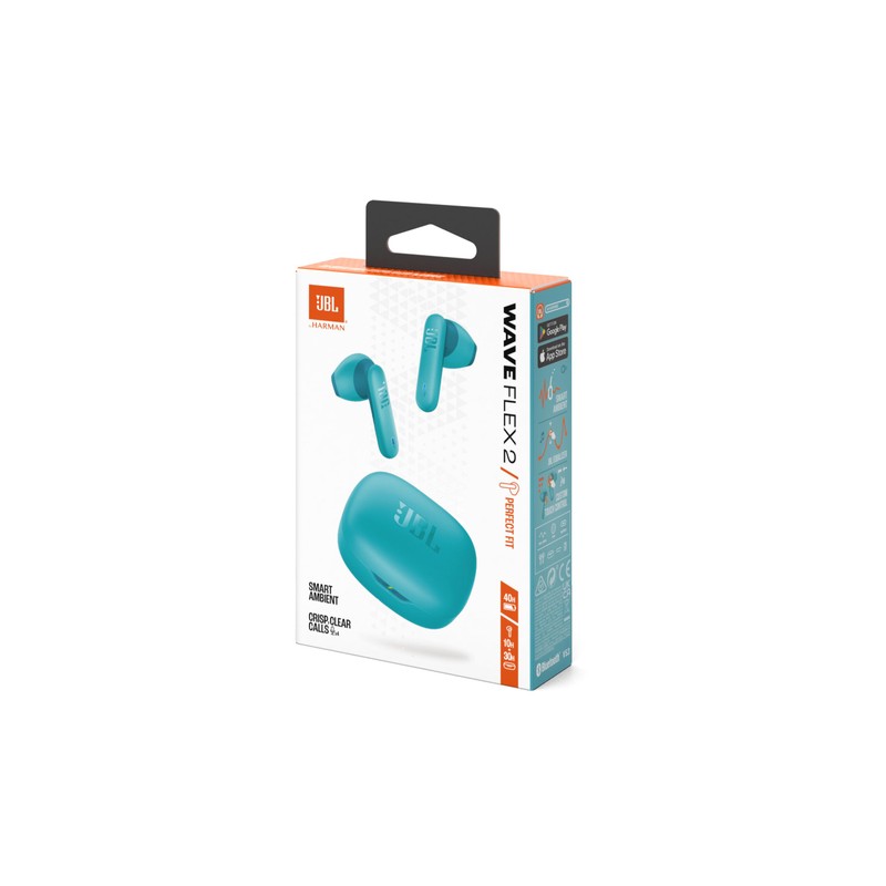 JBL Wave Flex 2, Wireless Bluetooth Earbuds with 40h Playtime,