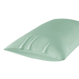 bienDo Cushion Cover 40 x 60 cm, Bamboo Lyocell, Green, Silk Pillowcases Set of 2, Cushion Cover Summer and Winter, Cooling, Hypoallergenic, Allergy Sufferers, Softer than Egyptian Cotton Bed Linen