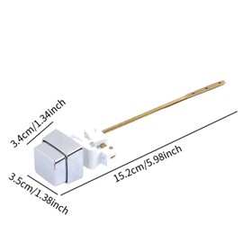 Milageto Toilet Tank Flush Lever Toilet Trip Lever Sturdy Easy Mount Bathroom Toilet Handle Replace Kit for Hotel Restroom Household, M1417