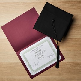 Limited Papers (TM). Certificate Folder, Cover, 9.5 x 12.3/4 Inch Folded, with Die Cut Corners, Designed to Hold Letter Size 8.5 x 11 Inch, 8 x 10 Inch, and A4 (8.27 Inch x 11.66 Inch) (Silver)