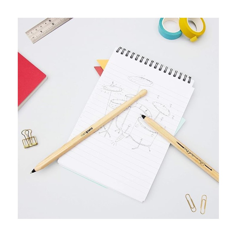 Suck UK | Drumsticks Ballpoint Pens | Set of Black