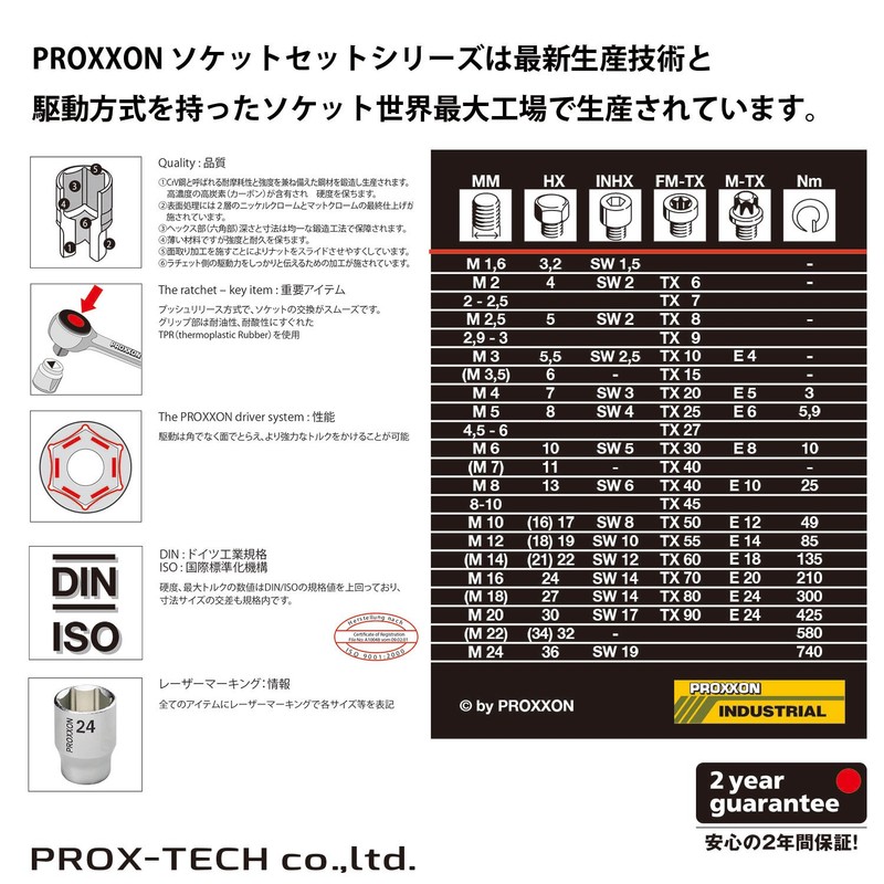PROXXON No.83094 Standard Ratchet 3/8"