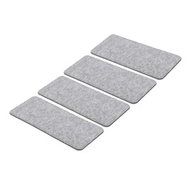 PATIKIL 12 x 5 Inch Felt Bag Base Shaper, 4pcs Bag Bottom Pad Organizer Insert Rectangle Liner Board for Purse Handbag Tote Travel Bag Canvas Cosmetic, Gray