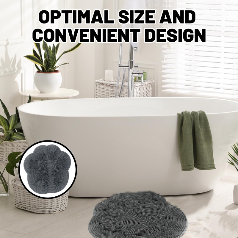 Shower Foot Scrubber Mat, Foot Massage Mat with Non-Slip Design,