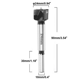Sinoprotools Forstner Bit 15/16 Inch 24mm - Carbide Tipped Forstner Drill Bits - Forstner Bits for Woodworking Hole Saw Auger Opener, Drilling Boring Bit, for Hard Wood Plastic Plywood