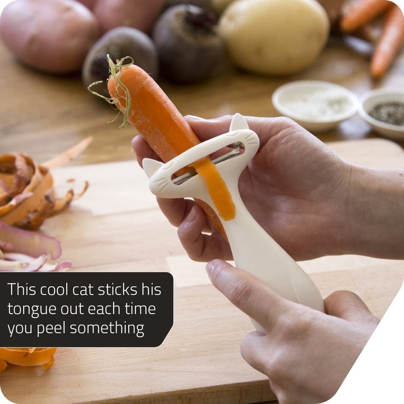 Peleg Design CatPeeler Cute Vegetable Peeler, Cat Design Peeler for