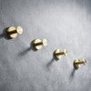 Beelee Brushed Gold Wall Hooks, 4-Pack Bathroom Towel Hooks, Robe