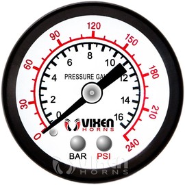 Vixen Horns 3 Gallon (12 Liter) 7 Ports Train/Air Horn Tank System/Kit 200 PSI with Gauge,Pressure Switch,Drain and Safety Valve,Compression Fitting,Male Plug,Hose,Thread Sealant VXT3000