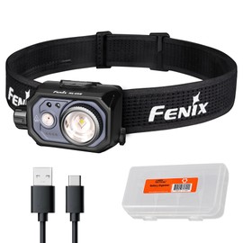 Fenix HL45R 1000 Lumen Zoomable Headlamp, USB-C Rechargeable, 3X AAA Dual Fuel, Gesture Sensing, Adjustable Focus with Floodlight,Spotlight, Red Light and LumenTac Organizer