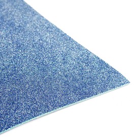 Homeford FNS000007392BLUE Glitter EVA Foam Sheet, 9-1/2-Inch x 12-Inch, Blue