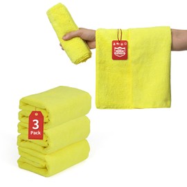 RIDE KINGS - Paños de limpieza de microfibra para interior y exterior del coche, tela altamente absorbente, trapos de lavado de coches, sin pelusa y reutilizables, trapo de limpieza para casa, cocina,