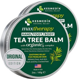 KESMEDIK Bálsamo Maxtherapy Con Aceite De Árbol De Té, Alivia La Picazón, Calma Erupciones, Tiña Inguinal, Pie De Atleta, Rozaduras, Picaduras De Insectos, Foliculitis Y Piel Seca Y Sensible. Eficaz Y