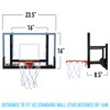 Franklin Sports Wall Mounted Basketball Hoop – Fully Adjustable –
