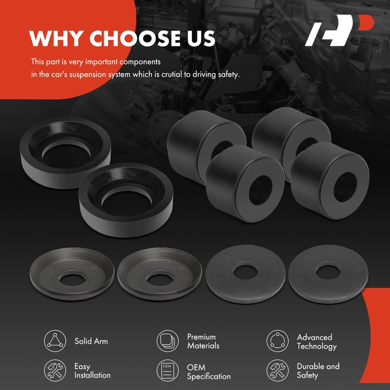 A-Premium 4 x Front Radius Arm Bushing Kit, Compatible with