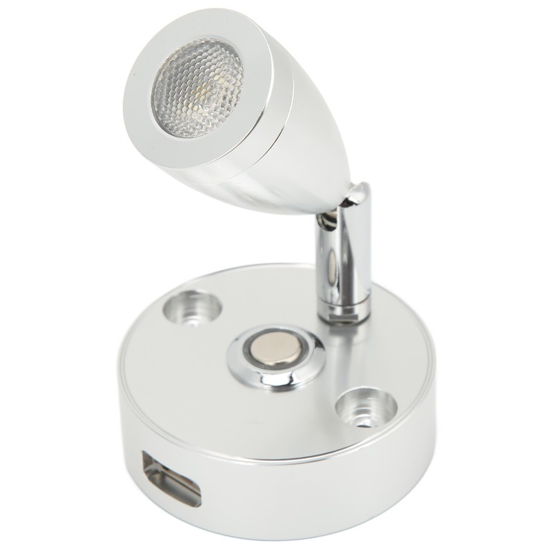 RV Reading Light 3500K 3‑Color Aluminium Alloy Adjustable Angle 12V‑24V