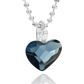 butterfly Children's Necklace Girls Necklace Real Silver 925 Heart Pendant Crystal Adjustable Length Eco Packaging Gift Girls, Glass, Crystal