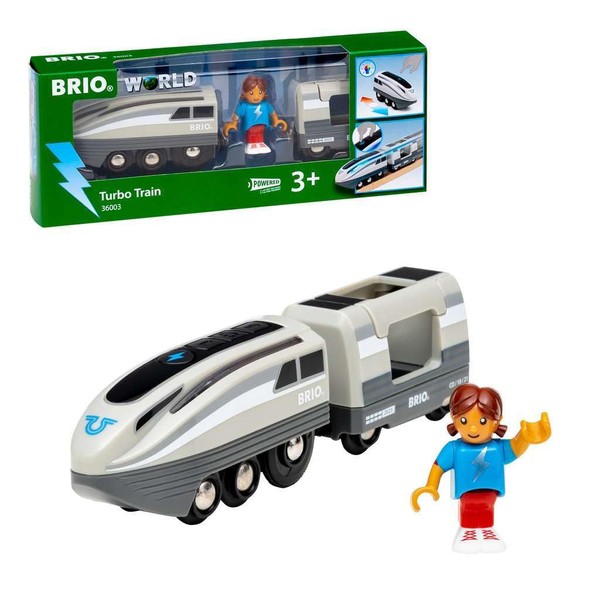 BRIO World 36003 Turbo Train | Dynamic Speed Boost Feature