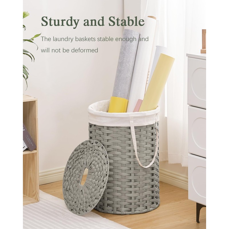 SETVSON Laundry Hamper with Lid Laundry Basket with Lid 19.0