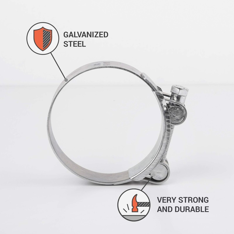 (Pack of 2) Pipe 74-79 mm Thick Reinforced Pipe Clamps