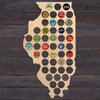 All States Beer Cap Map Illinois – 16x8,8 inches –