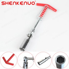SHENKENUO Spark Plug Removal Tool 16mm T-Bar T-Handle Flexible Spanner Socket Wrench