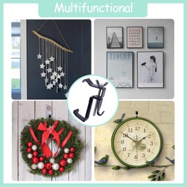 Maqiauly 8PCS Stainless Steel Brick Hooks Clips for Outdoors - Adjustable 1.75"-2.8" - 2024 Upgraded - No Drill, No Holes, No Nails, No Screws - Brick Hangers for Easy Hanging on Brick Walls.