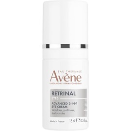 Avene Retrinal Contorno de Ojos Intensivo 3 en 1, Reduce Apariencia de Arrugas, Bolsas y Ojeras, con Retinaldehdo, Agua Termal y Acido Hialuronico, Hidratacin Facial para Skincare Diario, 15ml