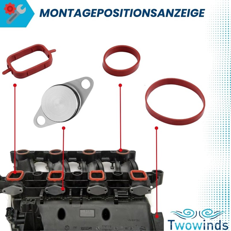 Twowinds - Anti-interference kit 4 input valves (22 mm) +