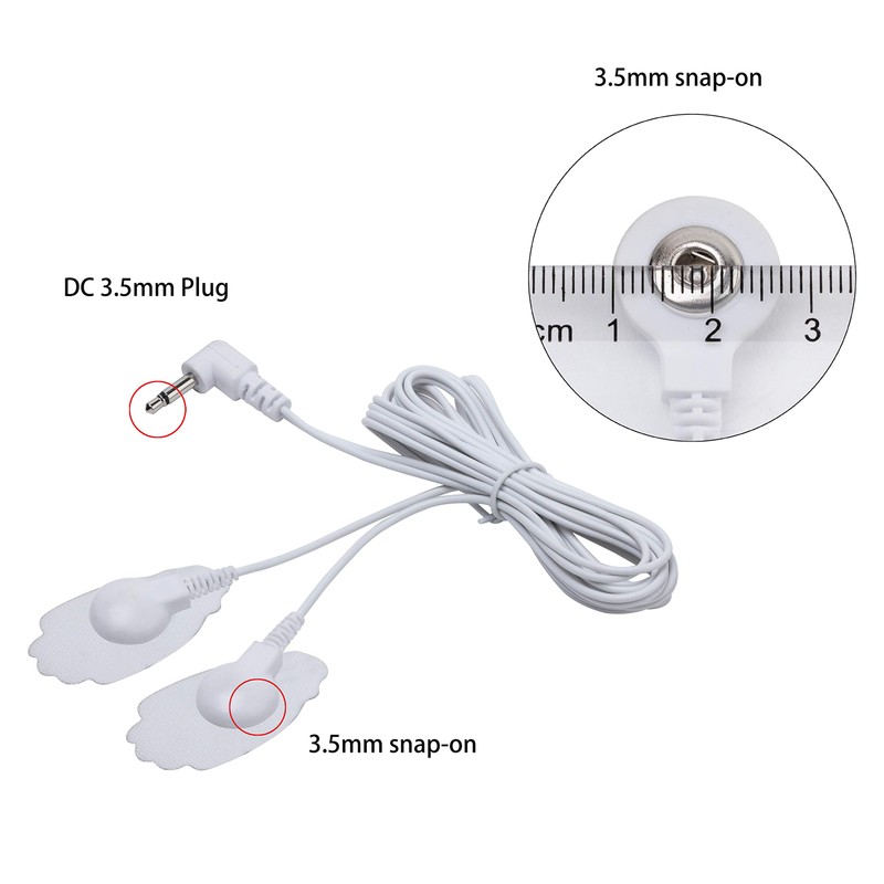 Tens Replacement Lead Wires - Two Snap Connectors (2 Pack)