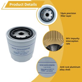 35-802893Q01 Fuel Water Separating Filter Compatible with Outboards MerCruiser Stern Drives Replaces 35-802893Q01 35-807172 35-60494-1 802893Q01