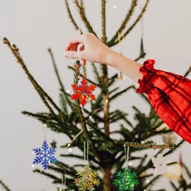 DoreenBow Christmas Resin Molds Holographic Silicone Molds Round Snowflake Christmas Ornaments Molds for Epoxy Resin for Xmas DIY Keychain Hanging Pendant Jewelry Decorations, Snowflake Ornaments