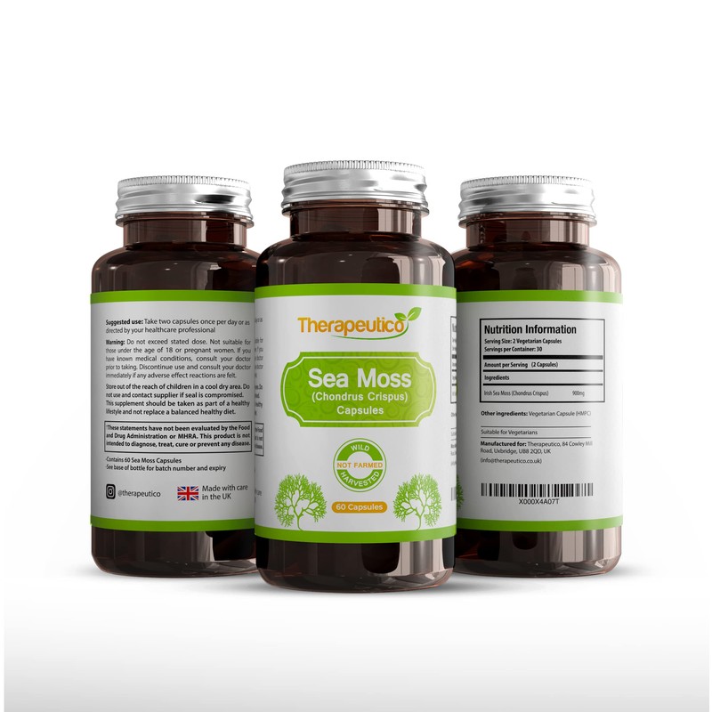 Therapeutico Sea Moss Capsules | Wild Harvested | 60 Veg